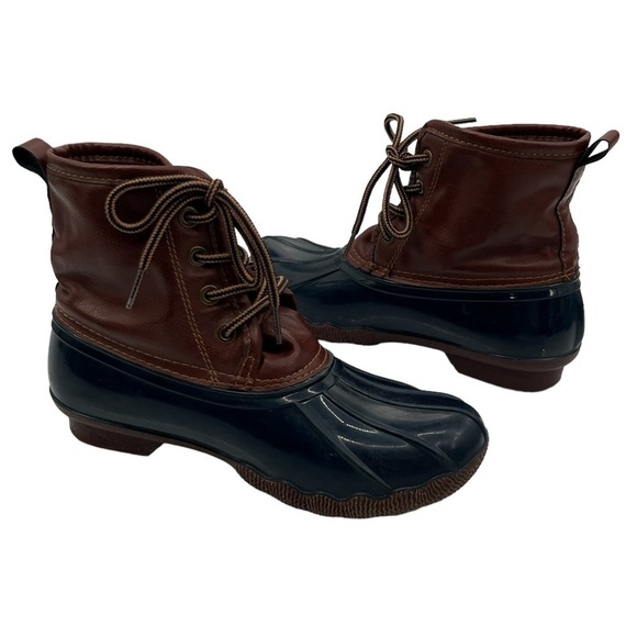 Josmo Blue Rain Snow Duck Boots Size 4 Kid's - Picture 1 of 9